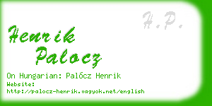 henrik palocz business card