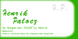 henrik palocz business card